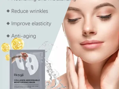 Collagen Patch Facial Mask Hydrating and Moisturizing Oil Control Shrink Pores Fading Fine Lines Smooth Firming Sheet Mask