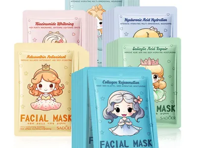 10pcs SADOER Hyaluronic Acid Collagen Face Mask Facial Skincare Moisturizing Hydrating Facial Masks Korean Skin Care Cosmetics