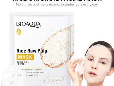 5/10pcs BIOAQUA Rice Raw Pulp Facial Masks Whitening Moisturizing Hydrating Anti-aging Face Mask Sheets Masks Skin Care
