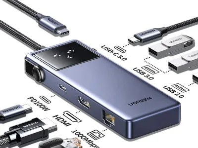 UGREEN Uno 7-in-1 USB HUB Type-C to 4K60Hz HDMI USB3.0 5Gbps RJ45 1000Mbps for MacBook Laptop Accessories Docking Station