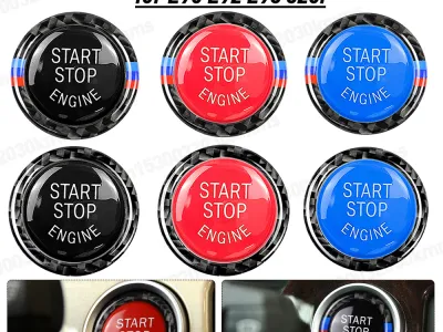 Car Engine Start Stop Button Replace Cover Switch Trim Ring Sticker for BMW E90 E92 E93 320i Car Interior Styling Accessories