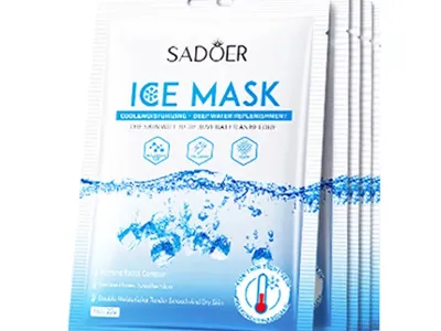 5pcs SADOER Ice Masks for Face Deep Hydrating Moisturizing Brightening Firming Face Mask Sheet Facial Masks Beauty Skin Care