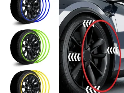 Automotive Alloy Wheel Rim Protector Guard For Tesla Model 3 Y S X Strips for Curb Rash Prevention For BMW Benz Audi Hyundai VW