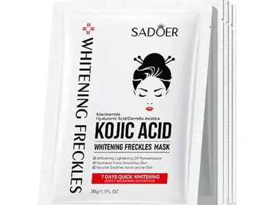 5pcs SADOER Kojic Acid Face Mask Moisturizing Brightening Hydrating Facial Masks Face Sheet Masks Beauty Face Skin Care Products