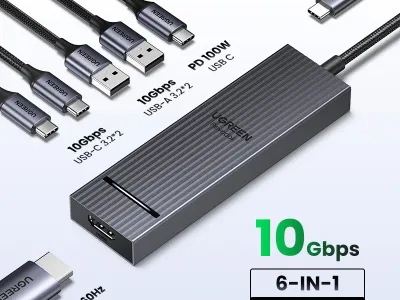 UGREEN USB C HUB 10Gbps 4K60Hz HDMI USB3.2 PD100W USB Splitter for Laptop Macbook Pro Air iPad Phone Android Docking Station
