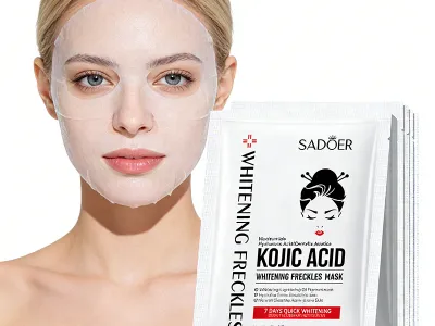 5pcs SADOER Kojic Acid Face Mask Moisturizing Brightening Hydrating Facial Masks Face Sheet Masks Beauty Face Skin Care Products