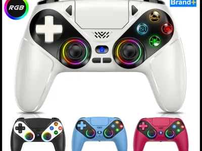 Controller for PS5/Playstion 5 Pro/Slim/PC Wireless Gamepad Hall Effect Trigger RGB Turbo Vibration Programmable Button Joystick