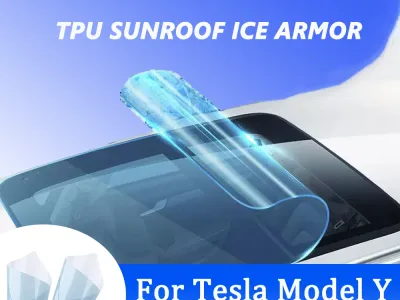 Car Sunroof UV Protection Film Heat Insulation for Tesla Model Y 2020 2021 2022 2023 2024 Pre-Cut TPU Ice Armor PPF Accessories