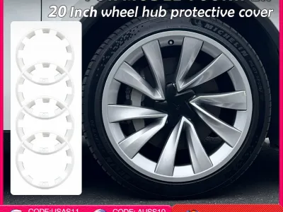 4PCS For Tesla Model Y Juniper 20 Inch Wheel Protection Ring Patch Protectors Wheel Guard Cover Full Rim ABS Accessories 2025