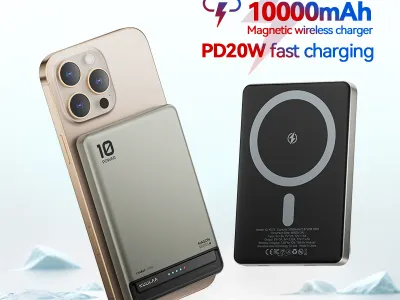 KUULAA Magnetic Power Bank 10000Ah Wireless Portable charger 20W Fast Charging For magsafe For iPhone 16 15 14 Por Max PowerBank