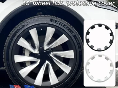 For Tesla Model Y Juniper 2025 20 Inch Rim Wheel Hub Protection Patch Protectors Helix 2.0 Wheel Guard Cover Auto Exterior ABS