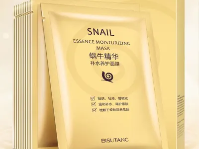 10pcs Snail Anti-aging Face Mask Moisturizing Whitening Anti Wrinkles Hydrating Facial Masks Sheet Masks Skin Care Products
