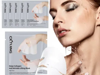 5PCS Collagen Face Masks Deep Hydrating Moisturizing Brightening Firming Skin Facial Masks Split Sheet Mask Korean Skin Care