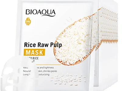 10pcs BIOAQUA Rice Raw Pulp Facial Masks skincare Moisturizing Firming Hydrating Face Mask Sheets Mask Korean Skin Care