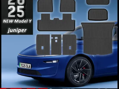 Car Trunk Mat For New Tesla Model Y 2025 Juniper TPE Floor Mats & Cargo Liner All Weather Trunk Mats Floor Liner Backrest Mats