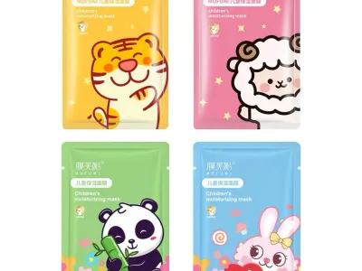1/5pcs Cartoon Facial Mask For Children Deep Hydrating Sheet Mask Moisturizing Skincare Tiger Rabbit Face Mask Skin Care