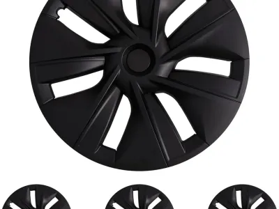 Wheel Covers 19 Inch for Tesla Model Y 2024 Hubcaps Compatible Tesla Model Y Accessories 2024 2023 2022 2021 4 Pcs Rim Protector