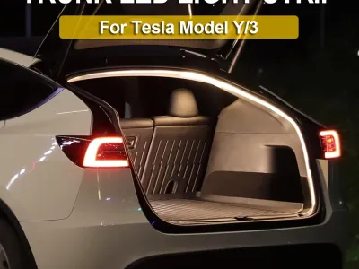 1 Set Car Trunk LED Decorative Light Strip For Tesla Model3/Y Tailgate Open Auto Illuminate Dual Colour Optional Light Strip