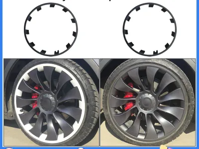 For Tesla Model Y 21 Inch Rim Wheel Hub Protection Patch Protectors Wheel Guard Covers Accessories ABS Auto Exterior 2018-2024