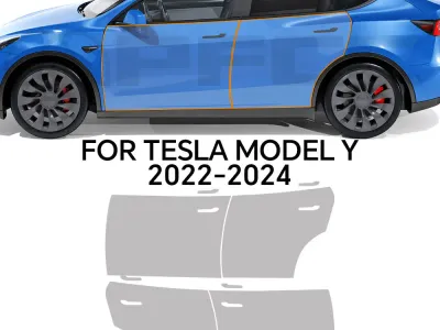 For Tesla Model Y 2020-2024 TPU Paint Protection Film Pre-cut PPF Clear Bra Car Body Anti-Scratch Resistant Invisible Repairable