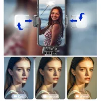 Wireless Selfie Stick Tripod with Light thumbnail 2