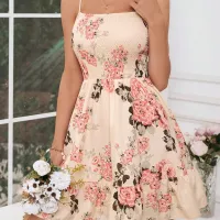 Floral Boho Shirred Maxi Sundress thumbnail 4