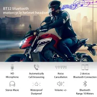 T2 Bluetooth Motorcycle Helmet Headset thumbnail 2