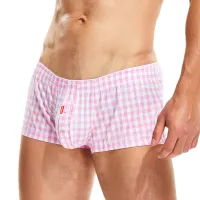 Cotton Plaid Boxer Briefs with U Convex Design thumbnail 5
