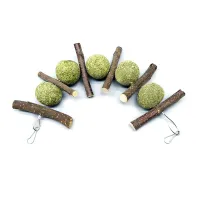Bunny Chew Toy with Hay, Wood & Grass Balls thumbnail 3