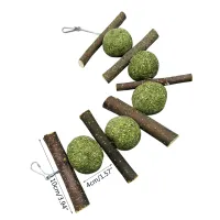 Bunny Chew Toy with Hay, Wood & Grass Balls thumbnail 4