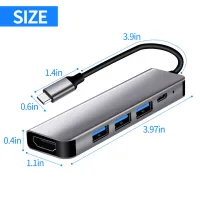 4K USB C Hub with HDMI & Card Reader thumbnail 6