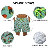 Mens Printed Swim Shorts Beach Trunks thumbnail 3