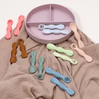 Baby Silicone Spoon Fork Training Set thumbnail 3