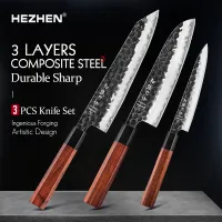HEZHEN Japanese Knife Set (3-Piece) thumbnail 1