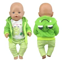 Cute Frog Suits for 17" Reborn Dolls thumbnail 1