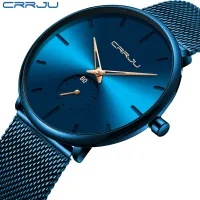CRRJU Blue Minimalist Men's Watch thumbnail 1