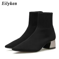 Women's Knitted Sock Ankle Boots thumbnail 3