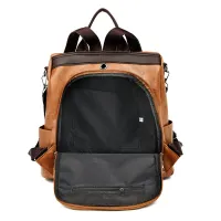 Women Anti-Theft PU Leather Travel Backpack thumbnail 4