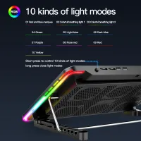 RGB Gaming Laptop Cooling Pad with 6 Fans thumbnail 3