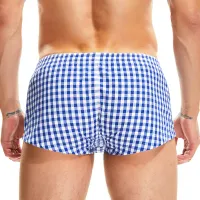 Cotton Plaid Boxer Briefs with U Convex Design thumbnail 4