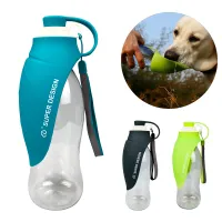 Portable Pet Water Bottle with Silicone Bowl thumbnail 1
