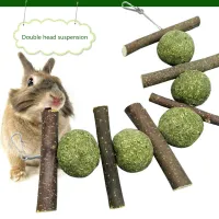Bunny Chew Toy with Hay, Wood & Grass Balls thumbnail 2