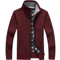 Men's Fleece Lined Knit Cardigan Jacket thumbnail 3