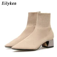 Women's Knitted Sock Ankle Boots thumbnail 2