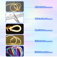 12V RGB Neon LED Strip Light Kit thumbnail 2