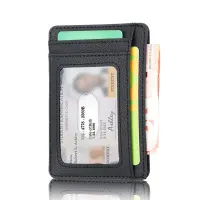 Slim RFID Blocking Leather Wallet thumbnail 1