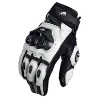 Black Racing Leather Motorcycle Gloves thumbnail 1