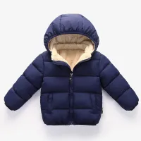 Kids Winter Thick Plush Fur Hooded Jacket thumbnail 1