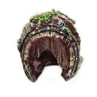 Resin Barrel Cave Aquarium Ornament thumbnail 4