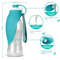 Portable Pet Water Bottle with Silicone Bowl thumbnail 3